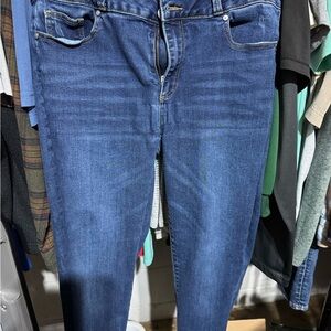 JustFab Deep Blue Skinny Jeans